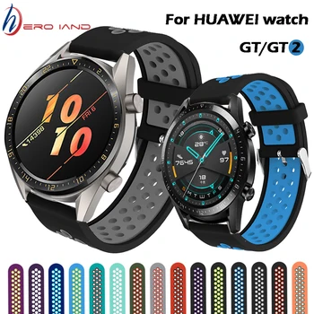 Для GT2 Ремешок Силиконовый Ремешок для Часов Huawei Watch GT 2 GT 46 мм 42 мм/GT Active/HONOR Magic Band Спортивный Браслет Correa