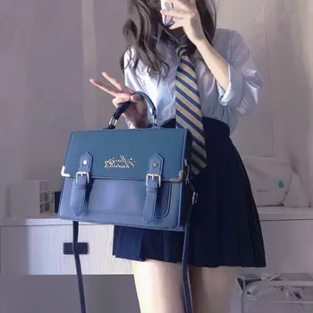 Школьный рюкзак в стиле японской Лолиты, школьные сумки из Искусственной кожи Большой Емкости, Повседневные сумки для багажа, Униформа Jk Для женщин и девочек