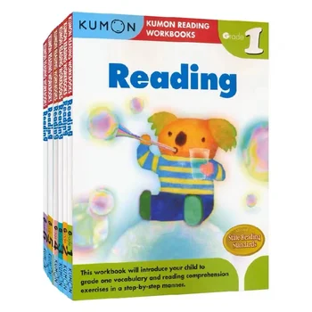 6 книг / набор Kumon Рабочие тетради для чтения G1-G6 Упражнения для изучения английского языка учащимися начальной школы
