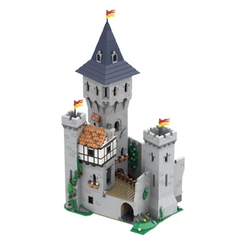 Авторизованный MOC-142666 с крепким и низким внутренним двором (пристройка для 10305), набор игрушек на тему средневекового замка, строительные блоки (3517 шт.)