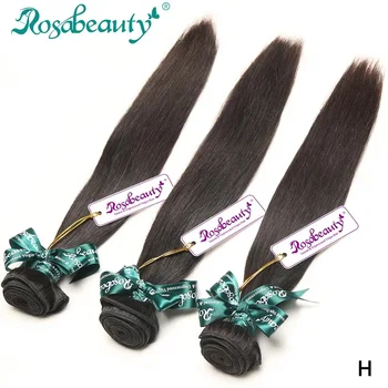 Rosabeauty 28 30 дюймов, 3 Пучка индийских Волос, Прямые Пучки 100% человеческих Волос Для наращивания, Класс 8A, Remy, Бесплатная доставка