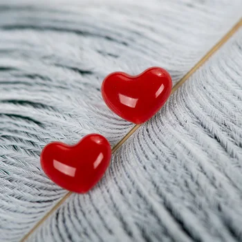 Изысканные Керамические Серьги-гвоздики в форме сердца 