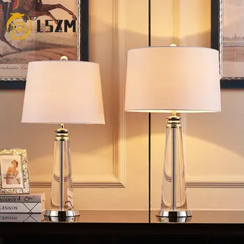 Роскошная светодиодная настольная лампа K9 Crystal, современный стиль, креативная прикроватная лампа для спальни, внутреннее освещение, классическая светодиодная настольная лампа