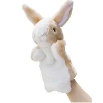 Плюшевый Кролик, ручная кукла-кролик, милая мягкая игрушка, мультяшная пальчиковая кукла, рассказывающая истории