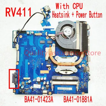 Для Samsung NP-RV411 RV411 Материнская плата ноутбука BA41-01423A BA41-01881A Основная плата + Бесплатный процессор + Радиатор + Кнопка питания USB