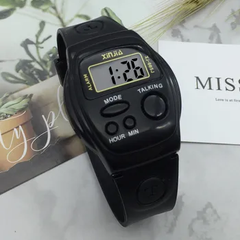 Итальянские Говорящие наручные часы Многофункциональные электронные спортивные Часы с будильником 665IT