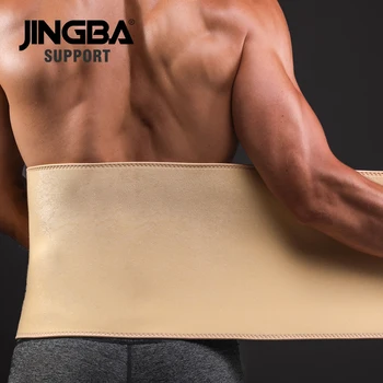 Поддержка JINGBA, женский триммер для талии, пояс для похудения, неопреновый мужской пояс для тренировки пота, пояс для фитнеса, поддержка талии