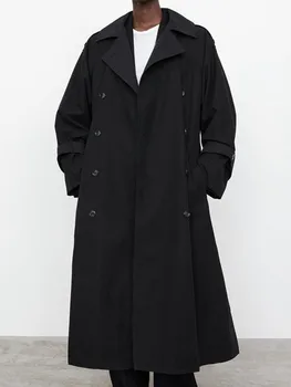 Женский лоскутный тренч средней длины, женская двубортная куртка-ветровка с длинным рукавом, новинка осени 2022