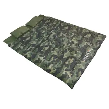 SLSBCA - Двухместный спальный мешок с двумя подушками - Легкий и водонепроницаемый спальный мешок для взрослых или подростков, Для кемпинга, Рюкзаки