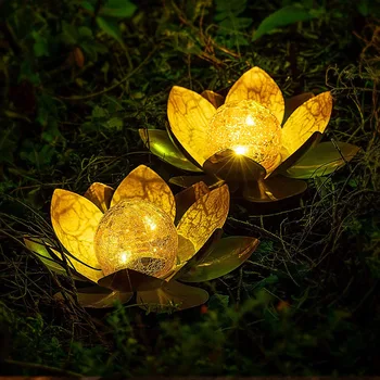 Наружные солнечные фонари, плавающий цветок лотоса, ночные огни, домашний сад, пруд, бассейн, декоративный свет для свадебного двора