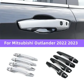 Для Mitsubishi Outlander 2022 2023 Углеродное Волокно ABS Автомобильная Наружная Дверная Ручка Крышка Отделка Наклейка Аксессуары Для Укладки Автомобилей