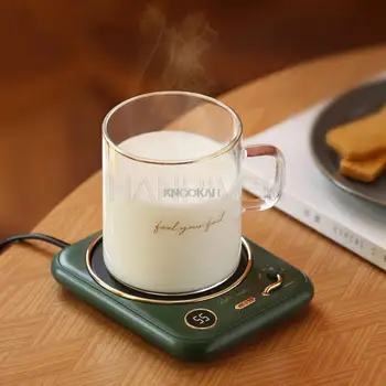 Подогреватель кофейных кружек в стиле ретро для офиса и дома с 3 настройками температуры, автоматическое отключение, тарелка для подогрева чашек для какао, чая, воды, молока, идея подарка