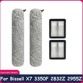 4 Шт. Щетка для пола и Hepa-фильтр для замены Беспроводного пылесоса Bissell X7 3350F 2832Z 2955Z