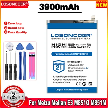 LOSONCOER BA851 3900 мАч Батарея Для Meizu Meilan E3 mblu E3 M851Q M851M Батарея мобильного телефона