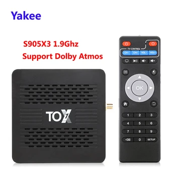 2020 TOX1 TV Box Amlogic S905X3 Android 9,0 4 ГБ ОЗУ 32 ГБ ПЗУ 2,4 G 5G WiFi Bluetooth 1000M 4K HD телеприставка для воспроизведения мультимедиа Dolby
