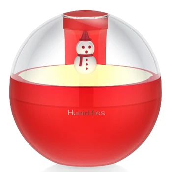 Увлажнитель воздуха в виде снеговика с ночником, диффузор эфирного масла, USB-туманообразователь, Рождественский подарок, Автомобильный диффузор для дома, красный