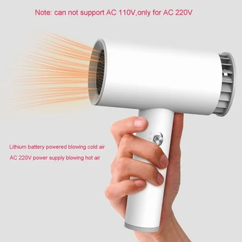 Универсальный AC 220 В USB Перезаряжаемый фен для волос с горячим и холодным ветром, дорожный фен для художественной живописи, дома, на улице и многого другого 