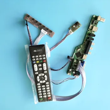 Комплект для B133XW04 V0/V1/V2 1366x768 TV AV LED HDMI Панель 40pin Аудио Экран VGA Монитор Плата контроллера ЖК-USB пульт дистанционного управления