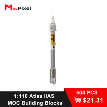 MOCPIXEL Строительные Кирпичи 1:110 Atlas IIAS Военная Космическая Ракета Модель MOC Блок Детская Развивающая Новая Игрушка Для Мальчиков 2023 Забавный Подарок