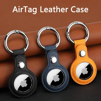 Для Apple Airtags Чехол Кожаный Брелок Защитный Для Устройства Обнаружения Airtag Tracker Anti-lost Для Airtag Case Чехол Для ключей