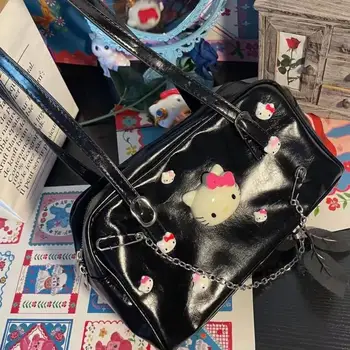 Кавайная сумка-тоут, сумка Sanrio Hello Kitty, милая аниме-сумка-мессенджер большой емкости, рождественский подарок для пикантной девушки
