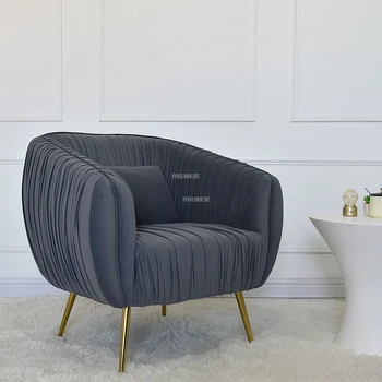 Современные креативные тканевые стулья для гостиной Итальянский Дизайн Односпального Дивана для отдыха Роскошное кресло с ленивой спинкой Для Гостиной Мебель для дома