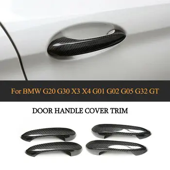 Накладка Дверной Ручки Из настоящего Углеродного Волокна Подходит Для BMW G01 G08 X4 G02 X5 G05 G20 G30 G32 2017-up