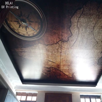 3D 88 Карта Европы, ПВХ потолок и подвесные потолки для украшения потолка