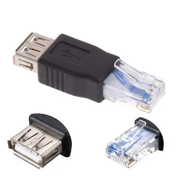 USB Type A женский к Ethernet Интернет RJ45 мужской сетевой конвертер адаптер розетка