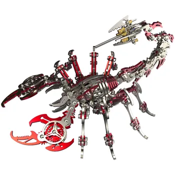 Развивающее творчество, Чувство дракона, Красная и зеленая волшебная модель Скорпиона, 3D трехмерный металлический пазл, креативный подарок, детская игрушка