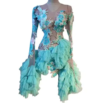 Новое Модное летнее Элегантное платье больших размеров, Синие цветы, красивые платья для дам, свадебные платья для вечеринок