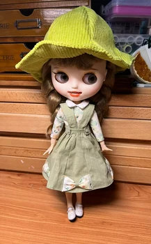 (Только один комплект) Одежда для куклы Dula Платье с зеленым ремешком юбка Blythe Qbaby ob24 ob22 Azone Licca ICY JerryB 1/6 Аксессуары для куклы Bjd