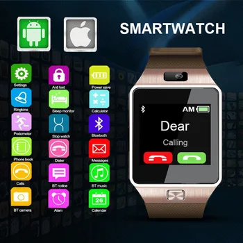 Смарт-часы DZ09 с Bluetooth, умные часы для детей, телефон, часы с сенсорным экраном, вставка SIM-карты TF, многоязычный