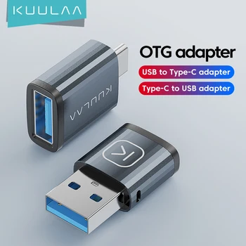 KUULAA USB 3.0 Type-C OTG Адаптер Type C USB C Штекерно-USB-женский Конвертер Для Macbook Xiaomi Samsung S20 USBC OTG Разъем