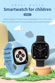 Новые Детские смарт-часы KF01, водонепроницаемые, с постоянным мониторингом сна, с 6 интерактивными пользовательскими интерфейсами, с 6 игровыми смарт-браслетами
