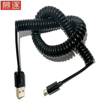 60cm Frühling Coiled USB 2,0 Männlich zu Micro USB 5 Pin Data Sync Ladegerät Kabel für Samsung S3 4 5 6 7 NOTE3 4 5 HUAWEI HTC S