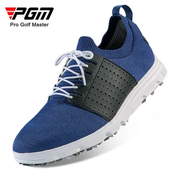Летняя обувь для гольфа PGM, спортивная обувь из сетчатого материала Flyknit, мужская обувь с защитой от бокового скольжения, легкая и дышащая обувь для гольфа