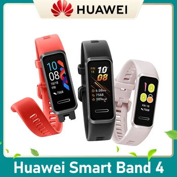 Оригинальный Смарт-браслет Huawei Band 4, Монитор сердечного ритма, сна, USB-штекер, Зарядка 5ATM, Водонепроницаемые смарт-часы, длительный режим ожидания