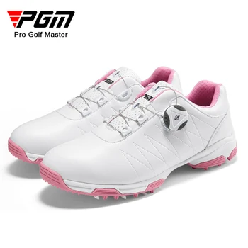 Обувь для гольфа PGM, женская водонепроницаемая обувь, шнурки со шнурками, нескользящая подошва, кроссовки