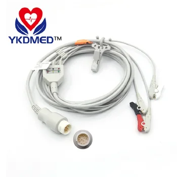 12-контактный магистральный кабель для мониторинга ЭКГ пациента на 3 отведения, CE и ISO13485, бесплатная доставка!