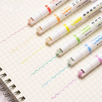 Новая 8-цветная двухголовочная/одноголовочная ручка для ручного счета love flower stroke pen learning color mark гелевая ручка