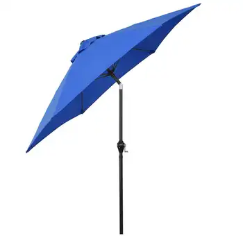 102-дюймовый шестигранный зонт для патио с твердым принтом из устойчивого к ультрафиолетовому излучению материала для наружного сада на пляже