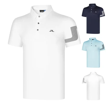 Летняя Мужская футболка для гольфа с коротким рукавом, Удобная Дышащая Эластичная Модная Высококачественная мужская рубашка поло, Повседневный топ 2023