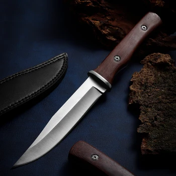 58HRC (вакуумная термообработка) 9CR18MOV стальной охотничий Нож для улицы острый тактический прямой нож Nordic Hunter specific knife
