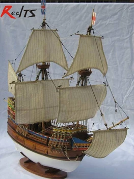 Классическая деревянная парусная лодка RealTS в сборе 1/50 модель парусной лодки Mayflower 1 шт.