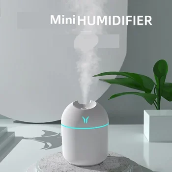 Мини-увлажнитель воздуха объемом 250 мл, USB-диффузор ароматических эфирных масел для дома, автомобиля, ультразвуковой туманообразователь со светодиодным ночным рассеивателем