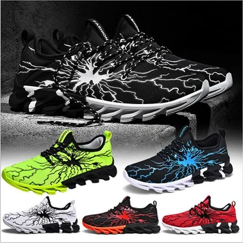 Сверхлегкие мужские кроссовки для бега, легкая удобная спортивная обувь с лезвием для женщин, обувь для занятий в тренажерном зале, обувь для тренировок, большие размеры 48