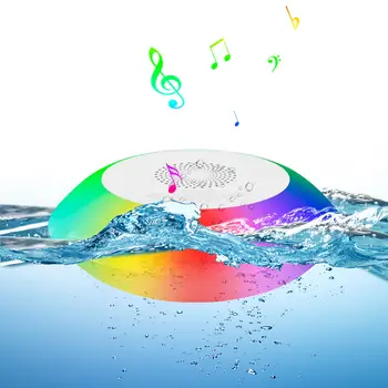 Динамики Bluetooth, светодиодные красочные огни для бассейна, Портативная водонепроницаемая музыка IPX7, плавающий стереозвук HD, Беспроводная лампа для бассейна в джакузи