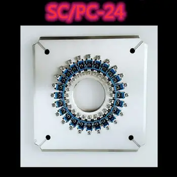 SC UPC-24 Четырехугольный наконечник с оголенным наконечником под давлением, шлифовальный станок для волокон, 24 положения шлифовального диска, приспособление для полировки SC/PC-24
