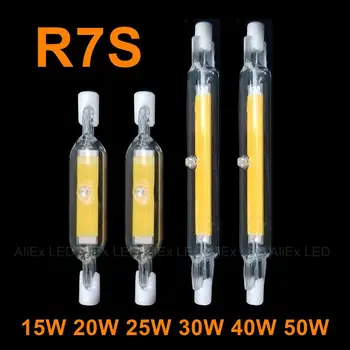Новый R7S светодиодный Стеклянная Трубка COB Лампа 78 мм 118 мм Высокой Мощности R7S Кукурузная Лампа J78 J118 Замена Галогенной лампы 50 Вт AC110V 220 В Lampadas LED